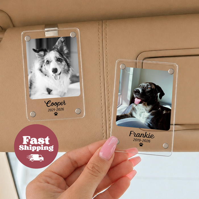 Personalized Pet Memorial Photo Frame | Dog Memorial Keepsake | Custom Acrylic Frame | Pet Loss Sympathy Gift (VC-13)