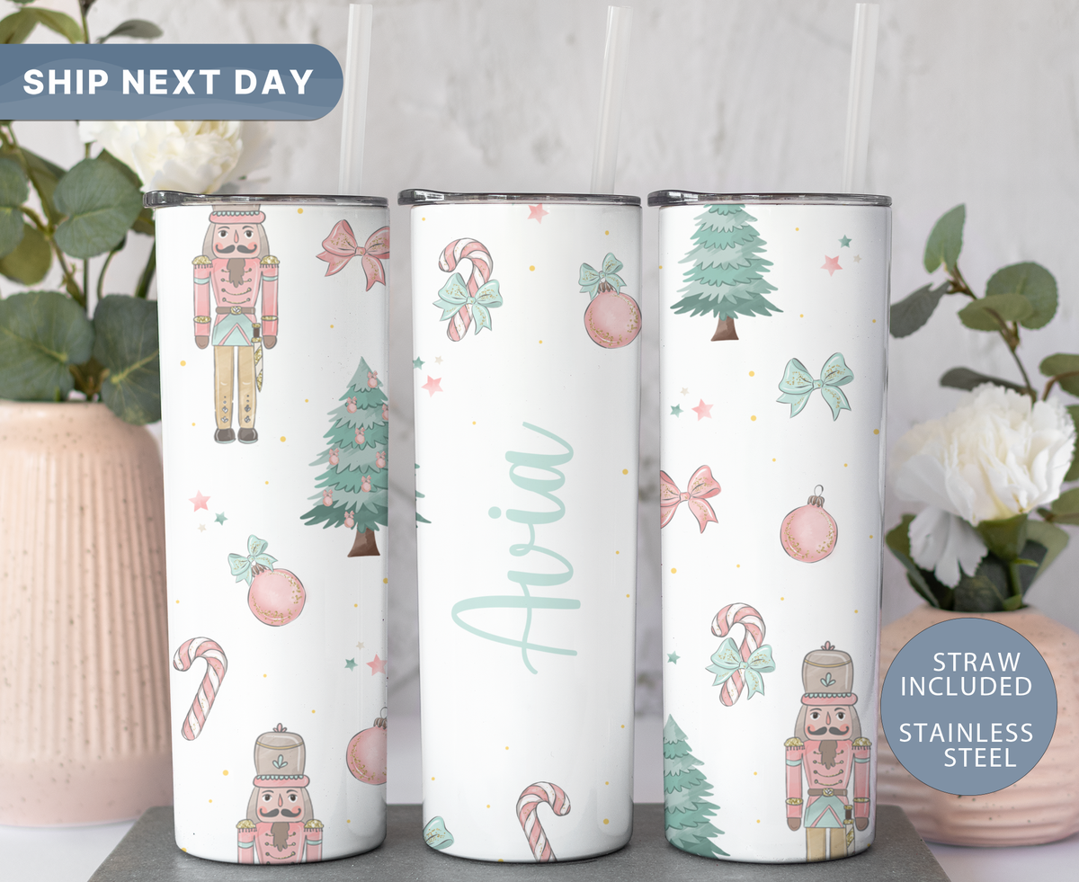 Custom Christmas Nutcracker Tumbler, Custom Nutcracker Doll Skinny Tumbler, Christmas Gifts for Her, (TM-225)