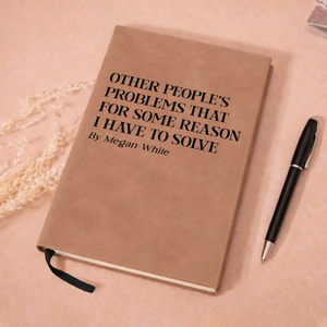 Funny Coworker Gift | Custom Leather Journal | Sarcastic Work Notebook Office Gift | Name Journal Funny Gift for Her(EJ-26)