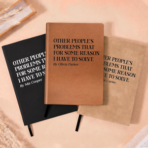 Funny Coworker Gift | Custom Leather Journal | Sarcastic Work Notebook Office Gift | Name Journal Funny Gift for Her(EJ-26)