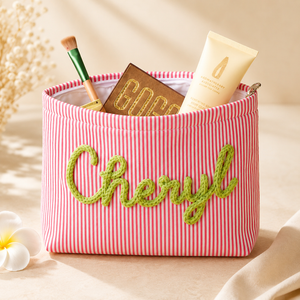 Personalized Makeup Bag, Custom Name Cosmetic Bag, Bridesmaid Proposal Gift, Bachelorette Party Favor, Travel Toiletry Pouch