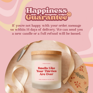 40th Birthday Gift Candle, Smells Like Your Thirties Are Over Candle, Funny Birthday Candle Gift For Her (C-3BIR)