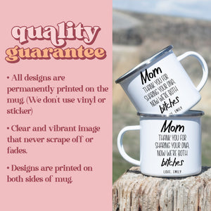 Mom Coffee Mug, Funny Gift for Mom, Unique Mother's Day Present, Thank You for Sharing Your DNA, Cute Ceramic Cup(MU-264)