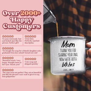 Mom Coffee Mug, Funny Gift for Mom, Unique Mother's Day Present, Thank You for Sharing Your DNA, Cute Ceramic Cup(MU-264)