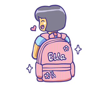 Finished personalized backpack